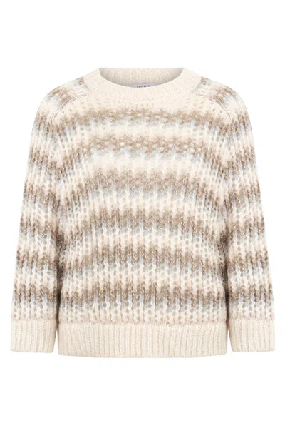 Peserico Stylish And Versatile Striped Sweater. In Multi