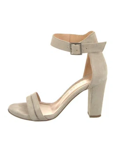Pre-owned Peserico Suede D'orsay Pumps In Neutral