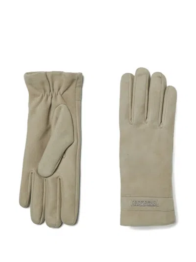Peserico Suede Gloves In Green