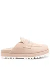Peserico Suede Mules In Neutrals