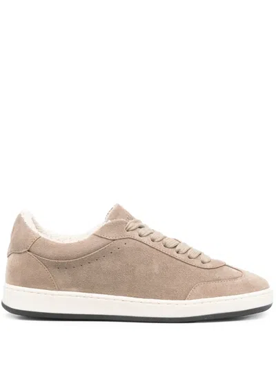Peserico Suede Sneakers In Brown