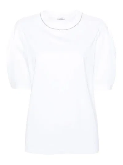 Peserico Short Sleeve Sweater In White