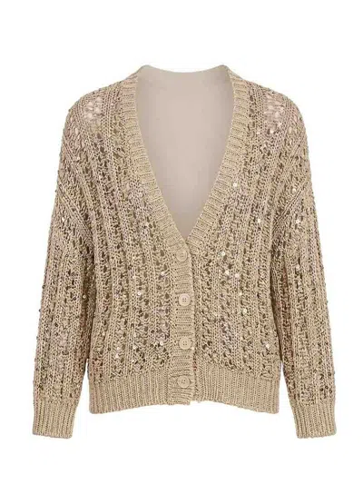 Peserico Sweater In Brown