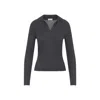 Peserico Ribbed Polo-neck Pullover In Gray