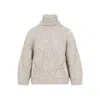 Peserico Turtleneck Diamond-pattern Knitwear In Neutral