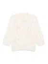 Peserico Airy White Knit Sweater With V-neckline In White
