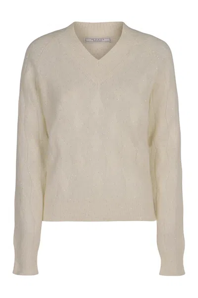 PESERICO PESERICO SWEATER WITH CABLE KNIT PATTERN