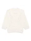 Peserico V-neck Knitted Sweater In White