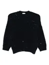 Peserico Sequin-embellished Wool Sweater In Black