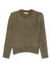 Peserico Open-knit Crew-neck Sweater In Green