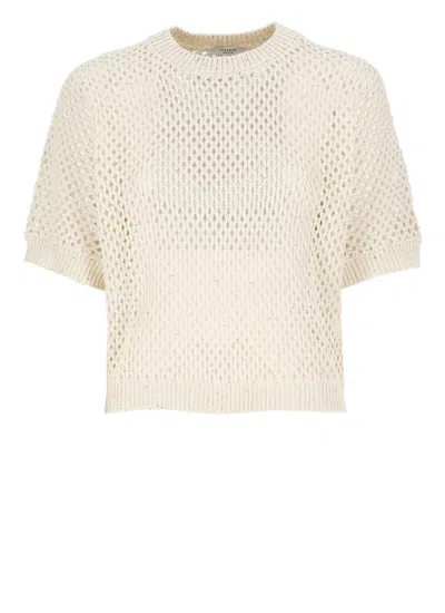 Peserico Cotton Jumper In Ivory