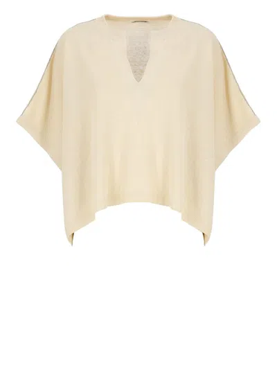 Peserico Jumpers Ivory In Neutrals