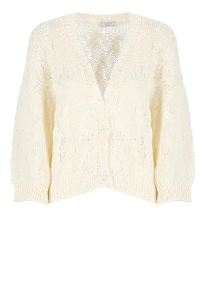 Peserico Sweaters Ivory In Neutrals