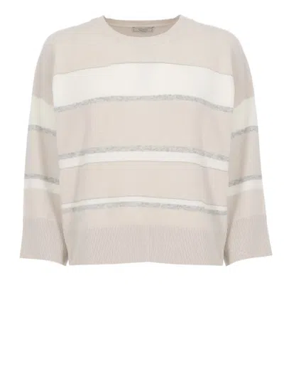 Peserico Sweaters Natural In Beige