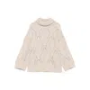 Peserico Turtleneck Diamond-pattern Knitwear In Pink