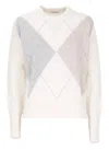 Peserico Wool And Silk Sweater In Neutral