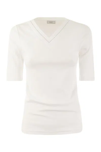 Peserico T-shirt Bianco In White