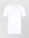 Peserico Bead-trim Stretch-cotton T-shirt