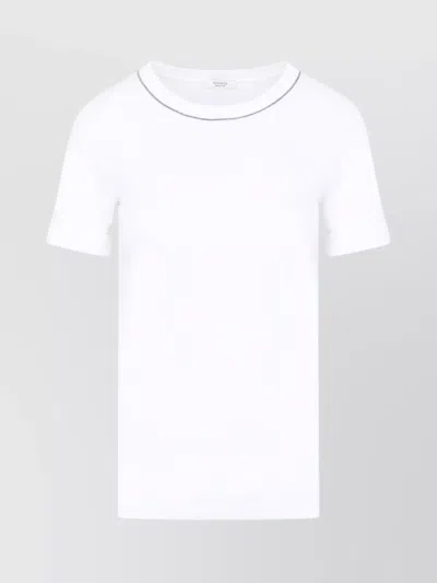 PESERICO T-SHIRT COTTON SPARKLY TRIM