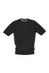 Peserico T-shirt In Linen And Cotton Yarn