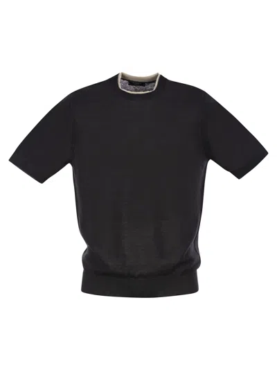 PESERICO T-SHIRT IN LINEN AND COTTON YARN