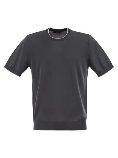 Peserico T-shirt In Pure Cotton Yarn