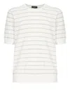Peserico Short Sleeves Crew Neck T-shirt In White
