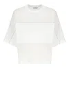 Peserico White Cotton And Silk T-shirt