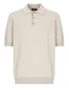 Peserico Men's Cotton Polo Shirt In Beige