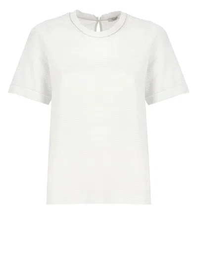 Peserico Cotton T-shirt In White