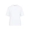 Peserico Crew Neck Layered Hem Short Sleeve Top In White