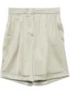Peserico Tailored Bermuda Shorts With Satin Finish In Neutral