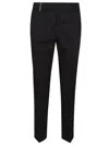 Peserico Tailored Black Trousers With Straight Silhouette In Black
