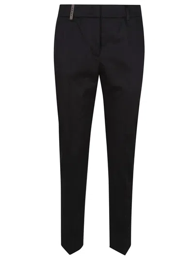 Peserico Tailored Black Trousers With Straight Silhouette