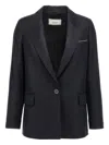 Peserico Lurex Single-breasted Blazer Blazer And Suits Blue In Black