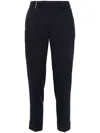 Peserico Tailored Cropped Pants With Rolled Cuffs In Black