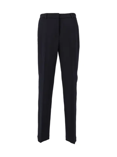 Peserico Tailored Mid-rise Straight-leg Formal Pants In Black