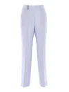 Peserico Tailored Neutrals Trousers With Straight Leg In Blue