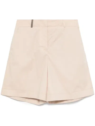 Peserico Tailored Shorts In Neutrals