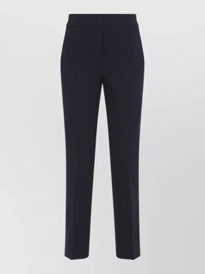 Peserico Tailored Slim Suit Trousers Long Length In Blue