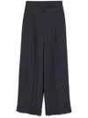 Peserico Viscose Cady Stretch Wide Leg Trousers In ブルー