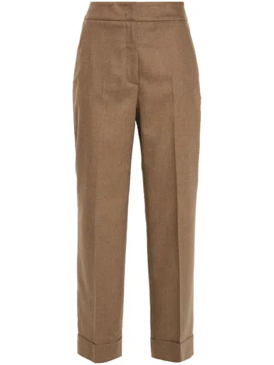 Peserico Tailored Trousers In Brown