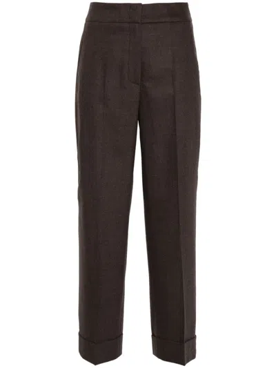 Peserico Tailored Trousers In Brown