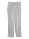 Peserico Belt-loop Casual Pants In Gray