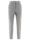 Peserico Fitted Grey Tailored Trousers In Grey