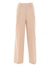 Peserico Wide-leg Tailored Trousers With High Waist In Neutral
