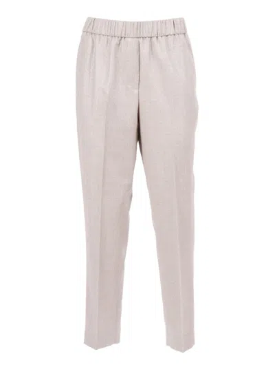 Peserico Tailored Trousers With Textured Detailing In Multi