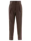 Peserico Tailored  With Punto Luce Trousers Brown