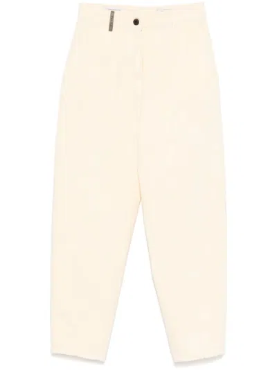 Peserico Tapered Jeans In Yellow
