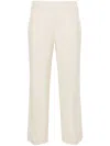 Peserico Side Zip Cropped Pants In Neutrals